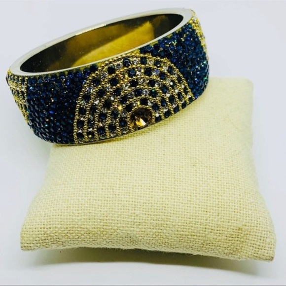 Chamak By Priya | Bracelet | Wide Crystal Bracelet in Gold  Chamak By Priya | Bracelet | Wide Crystal